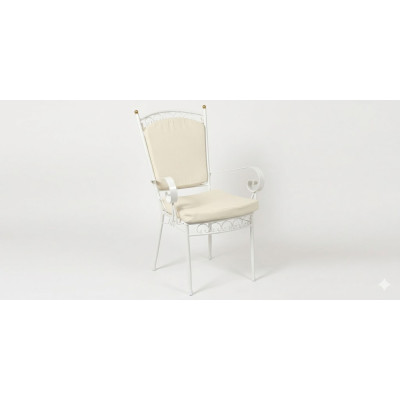 Πολυθρόνα Σουηδέζα Αγαλβανισμένη Φερ Φορζ σε λευκό 63x62x97h